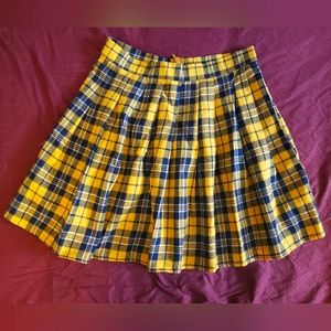 Yellow Plaid Skirt